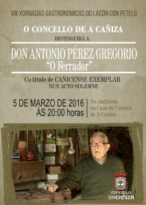 cartel anunciador concesion titulo ao Ferrador